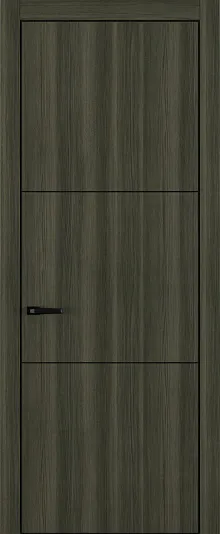 Двери в интерьере - Дверь Z K11 toppan дуб темный, молдинг черный, глухая