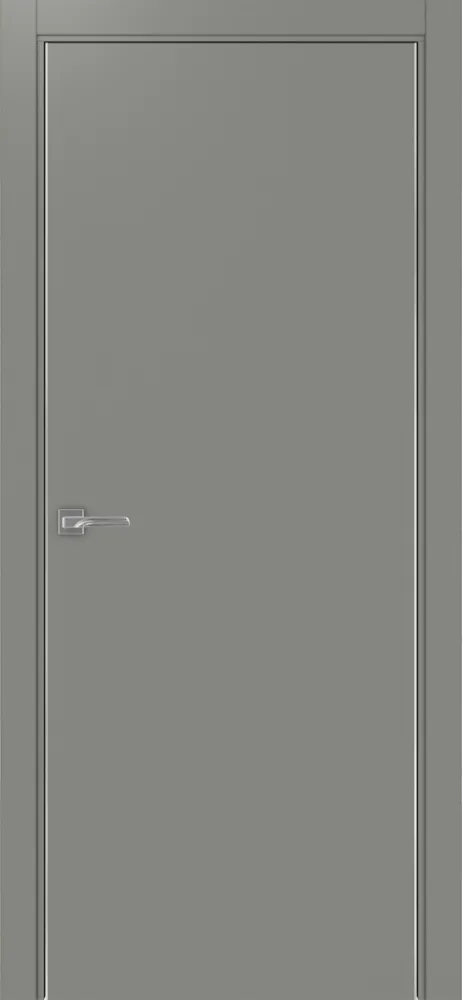 Двери в интерьере - Дверь Эко 201 серый, кромка AL хром SC с 2-х сторон, глухая