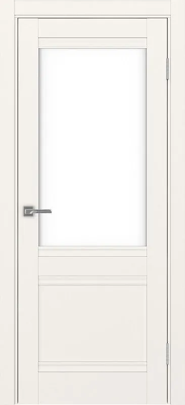 Двери в интерьере - Дверь Эко 502.21U бежевый, lacobel белый