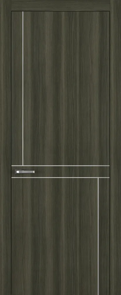 Двери в интерьере - Дверь Z K20 toppan дуб темный, молдинг серебро, глухая