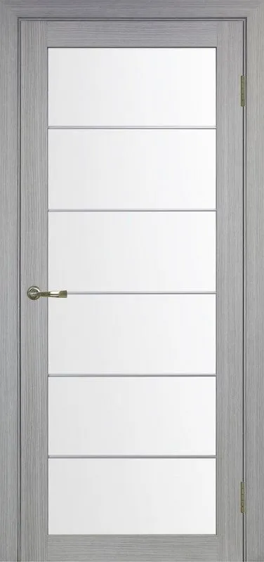 Двери в интерьере - Дверь Эко 501.2 АСС дуб серый молдинг SC, lacobel белый