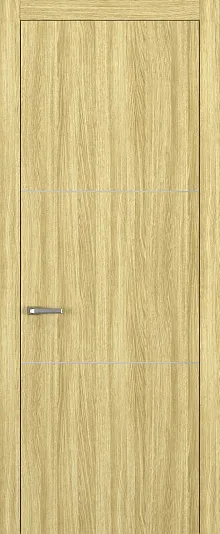 Двери в интерьере - Дверь Z K11 toppan дуб натуральный, молдинг серебро, глухая