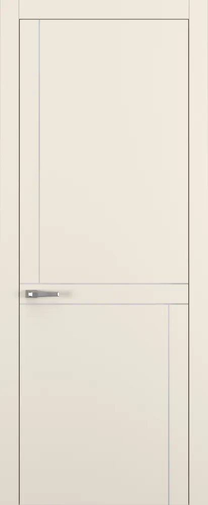 Двери в интерьере - Дверь Z K20 полипропилен крем, молдинг серебро, глухая