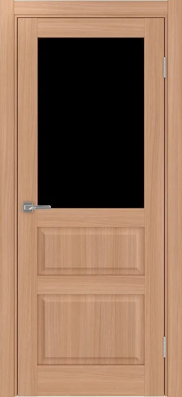 Двери в интерьере - Дверь Эко 631.211 ОФ3 ясень темный, lacobel черный