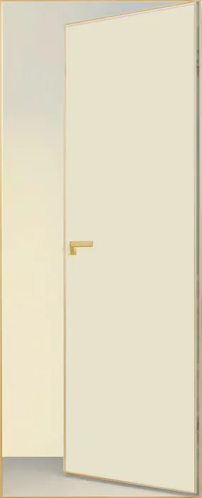Двери в интерьере - Дверь скрытая ИУ-42 AL gold с 4-х сторон, эмаль белый шелк, revers 2,01 м