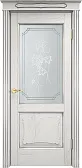 Схожие товары - Дверь Итальянская Легенда массив дуба Д6 белый грунт с патиной серебро микрано, стекло 6-2