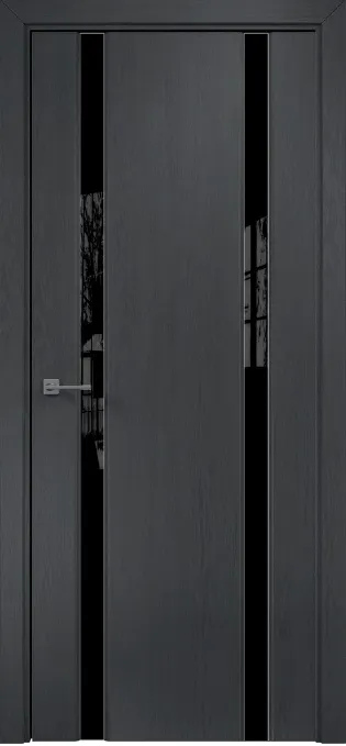 Двери в интерьере - Дверь Оникс Престиж 2 дуб графит, триплекс черный