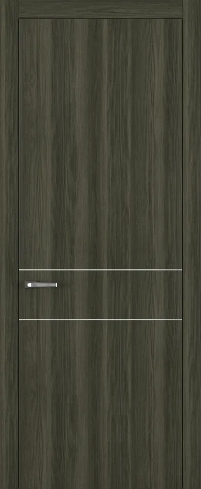 Двери в интерьере - Дверь Z K16 toppan дуб темный, молдинг серебро, глухая
