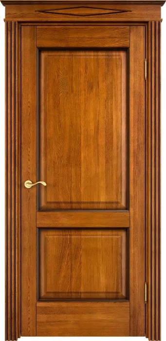 Дверь Итальянская Легенда массив дуба Д13 медовый с патиной орех, глухая. Фото №2