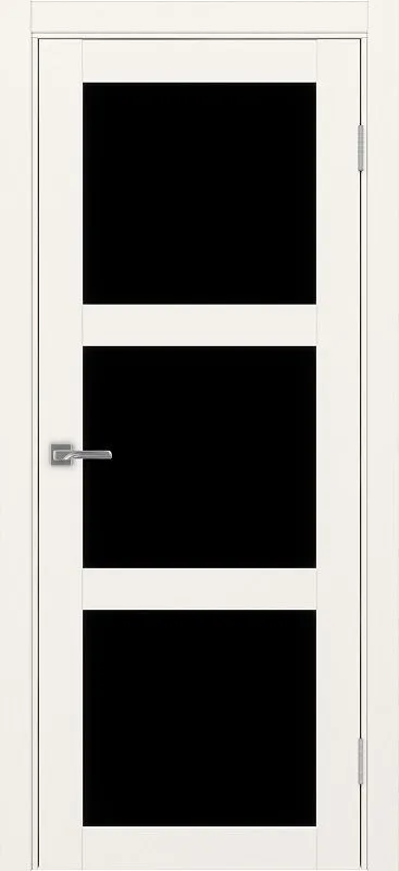 Двери в интерьере - Дверь Эко 530.222 бежевый, lacobel черный