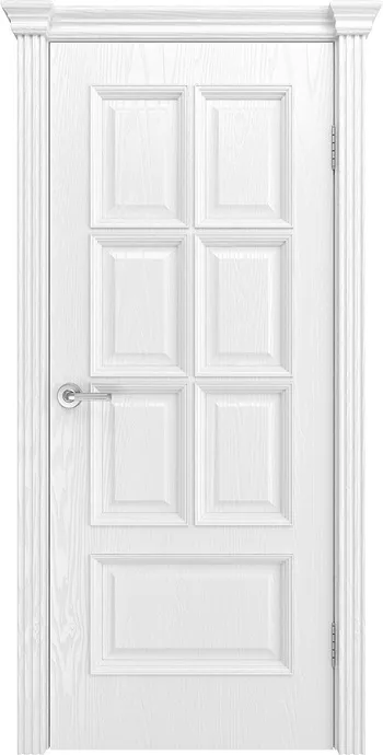 Двери в интерьере - Дверь Текона шпон Фрейм 10 ясень белоснежный, глухая