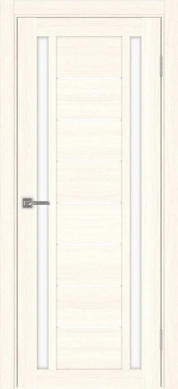 Двери в интерьере - Дверь Эко 558.212 ясень светлый, lacobel белый