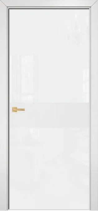 Двери в интерьере - Дверь Оникс Соло 2 CPL белый, глухая, Lacobel RAL 0333
