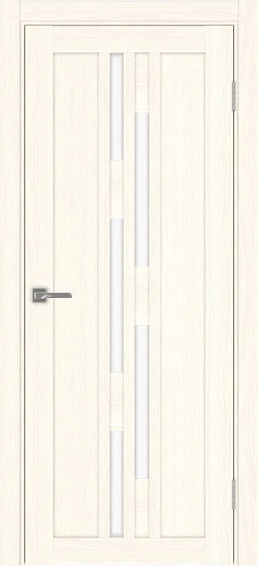 Двери в интерьере - Дверь Эко 551.121 ясень светлый, lacobel белый