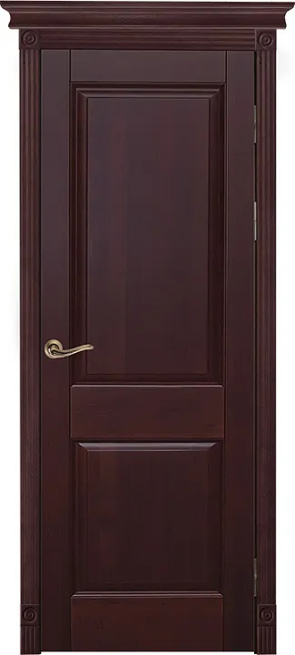 Двери в интерьере - Дверь ОКА массив ольхи Элегия махагон, глухая