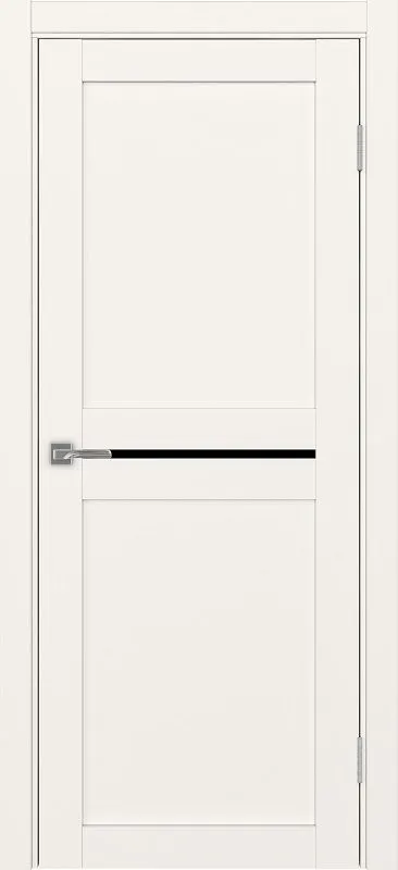 Двери в интерьере - Дверь Эко 520.121 бежевый, lacobel черный