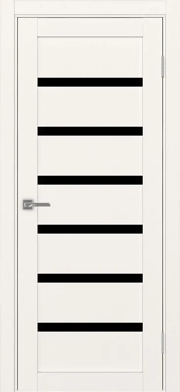 Двери в интерьере - Дверь Эко 507.12 бежевый, lacobel черный