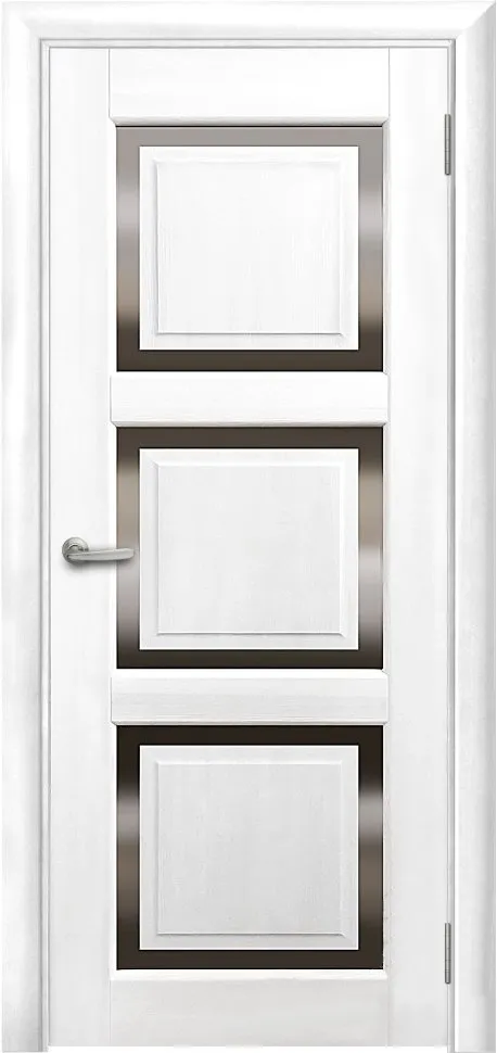 Двери в интерьере - Дверь Берест массив сосны Браво Аэро эмаль белая, парящая филенка, сатинат