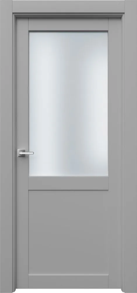 Двери в интерьере - Дверь Парн2с эмаль серая, сатинат