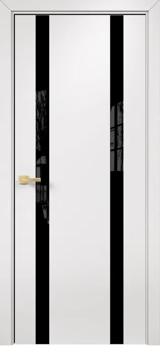 Двери в интерьере - Дверь Оникс Верона 2 эмаль белая, триплекс черный