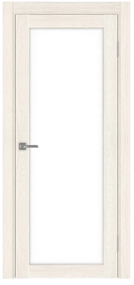 Двери в интерьере - Дверь Эко 501.2 ясень светлый, lacobel белый