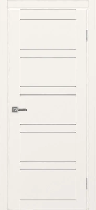 Двери в интерьере - Дверь Эко 560.12 бежевый, сатинат белый