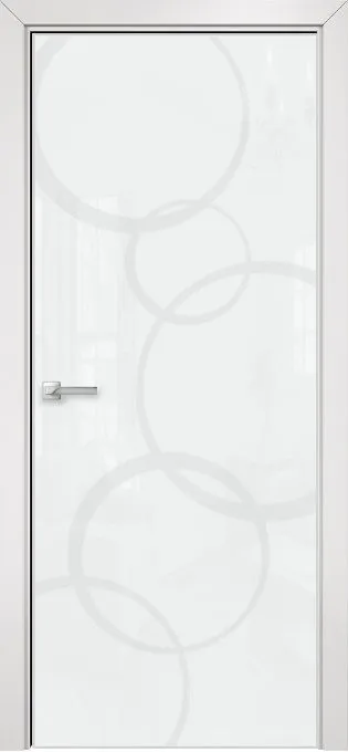 Двери в интерьере - Дверь Оникс Арт, лакобель белый RAL0333 пескоструй №4