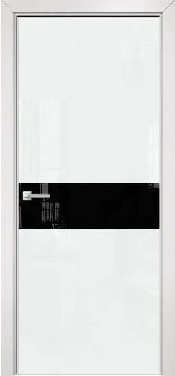 Двери в интерьере - Дверь Оникс Соло 3 глухая, Lacobel RAL 0333/Lacobel RAL 9005