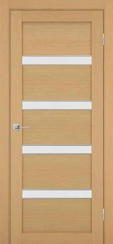 Двери в интерьере - Дверь Эко 505.12 АПС ясень темный молдинг SC, lacobel белый