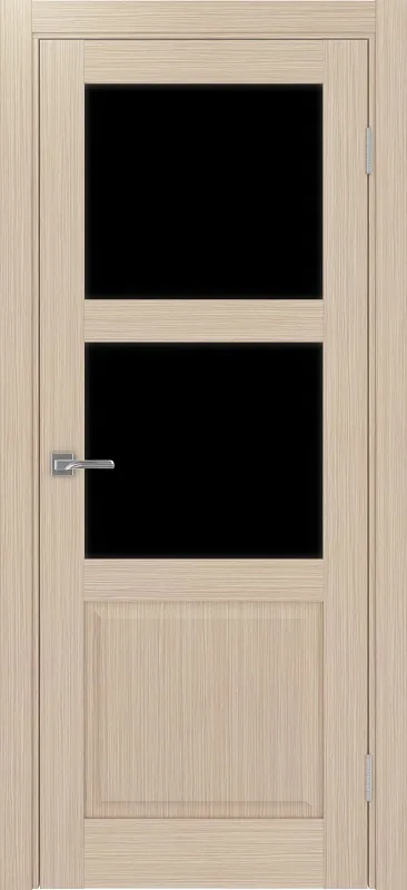 Двери в интерьере - Дверь Эко 630.221 ОФ3 дуб беленый, lacobel черный