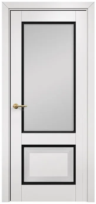Двери в интерьере - Дверь Оникс Тоскана 2 эмаль белая/чёрная, сатинат белый