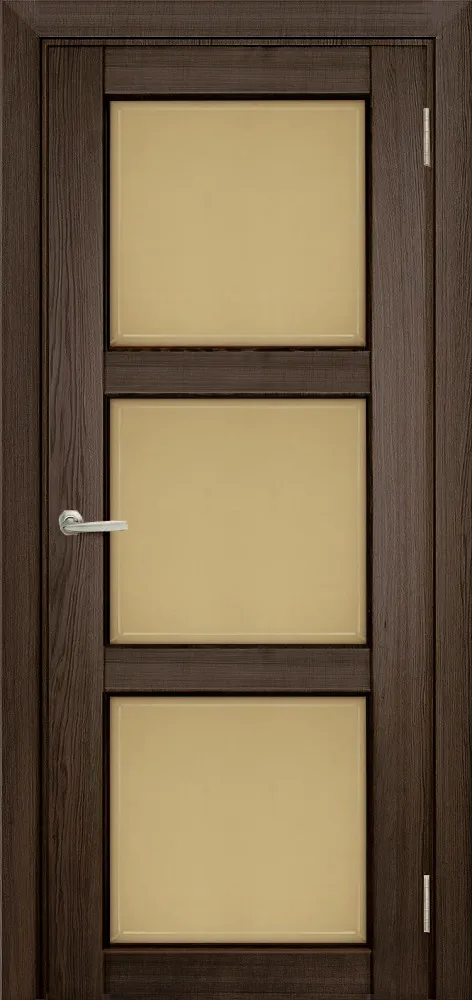 Двери в интерьере - Дверь Берест массив сосны Браво кофе, стекло бронза