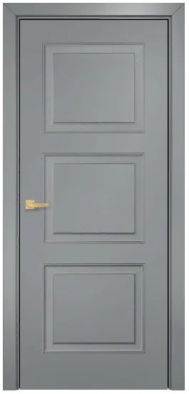 Двери в интерьере - Дверь Оникс Милан фрезерованная эмаль RAL 7040, глухая