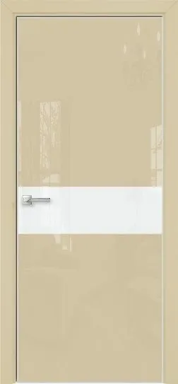 Двери в интерьере - Дверь Оникс Соло 3 глухая Lacobel RAL 1015/Lacobel RAL 0333