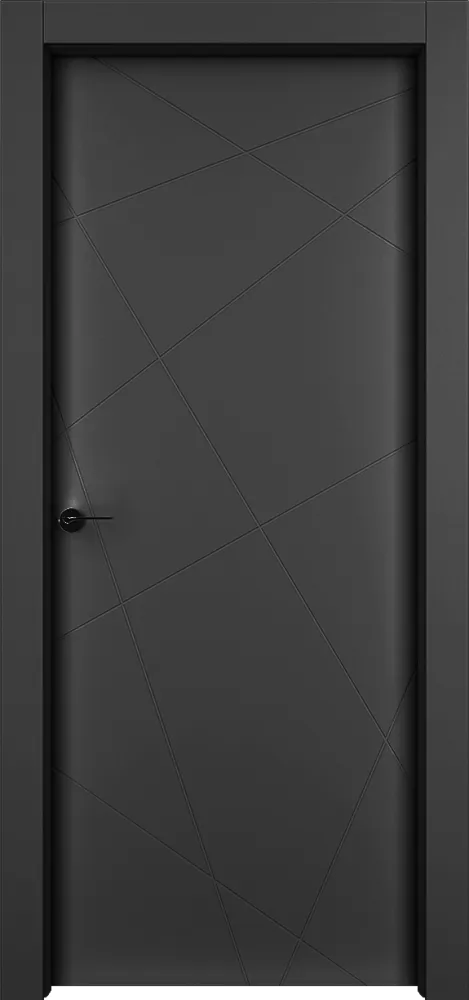Двери в интерьере - Дверь Гео эмаль RAL 9005, глухая