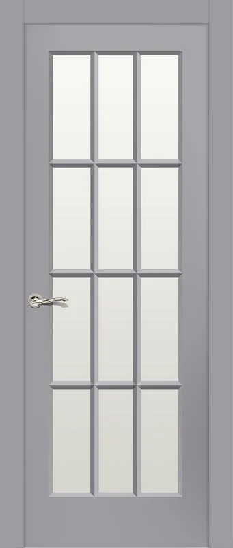 Двери в интерьере - Дверь Ситидорс Олимп-2 эмаль RAL 7040, стекло пескоструй
