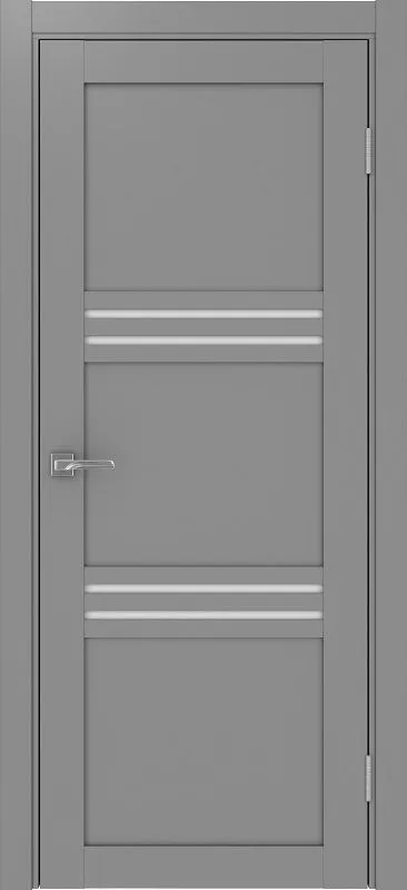Двери в интерьере - Дверь Эко 553.12 серый, lacobel белый