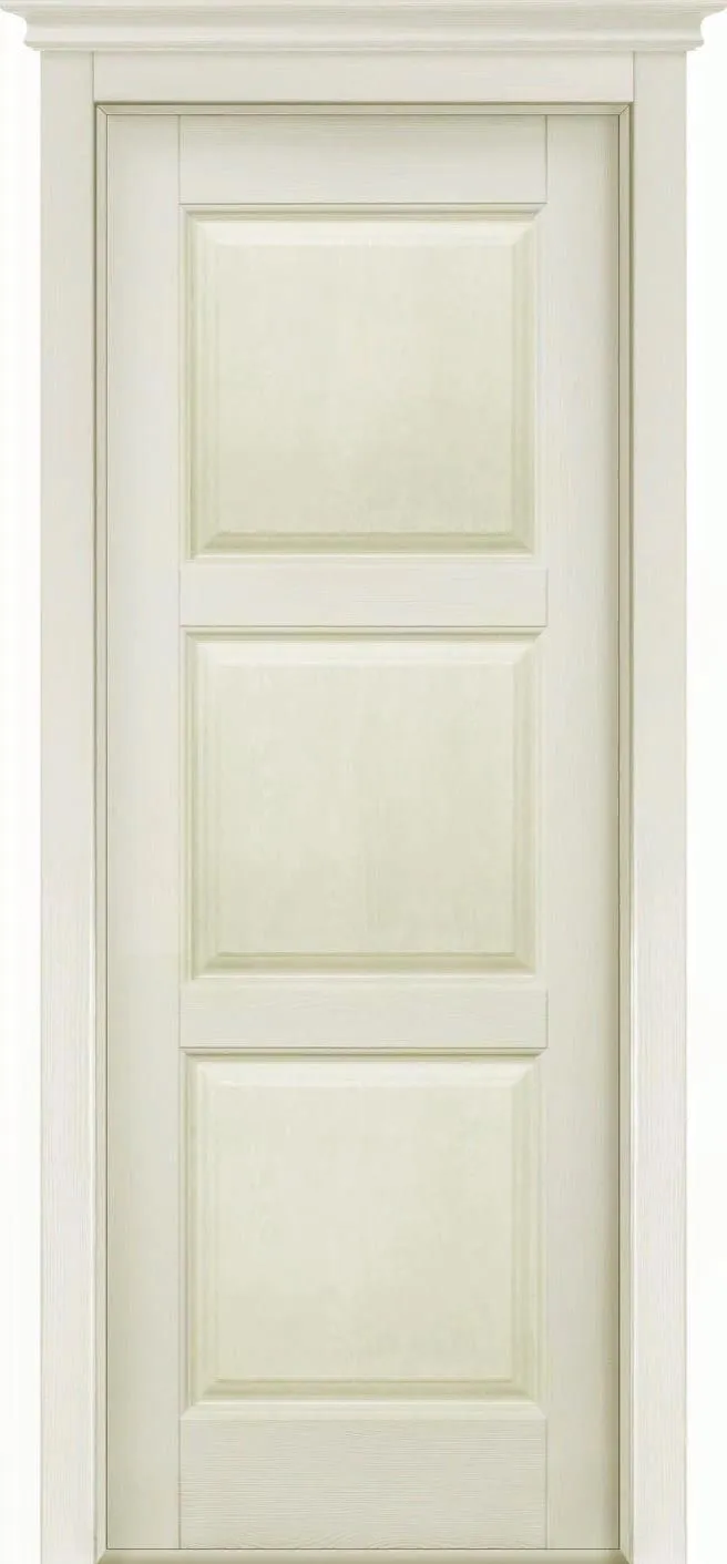 Двери в интерьере - Дверь ОКА браш массив сосны Турин эмаль слоновая кость, глухая