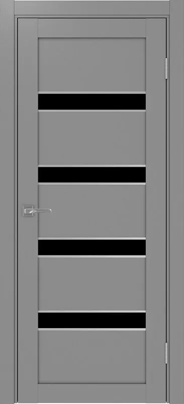 Двери в интерьере - Дверь Эко 505.12 АПС серый молдинг SC, lacobel черный