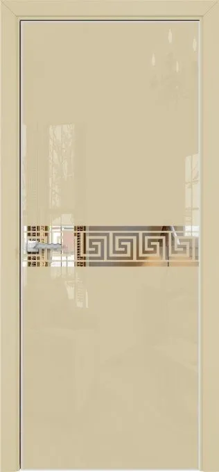 Двери в интерьере - Дверь Оникс Арт лакобель RAL 1015, зеркало №21.2