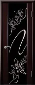 Схожие товары - Дверь Покровские двери Плаза-3 венге, стекло черный триплекс с рисунком Альмека