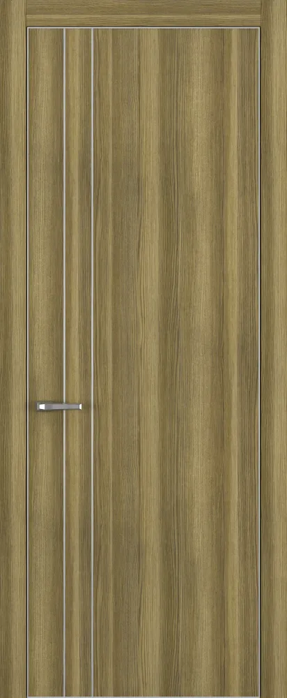 Двери в интерьере - Дверь Z K15 toppan дуб серый, ALU кромка хром, молдинг серебро, глухая