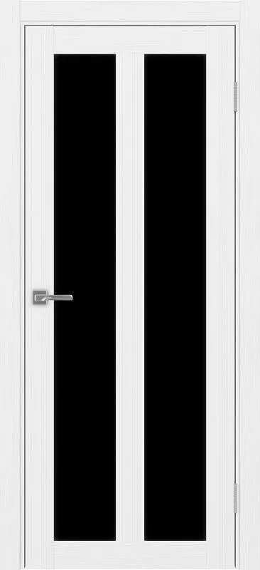 Двери в интерьере - Дверь Эко 521.22 белый лед, lacobel черный