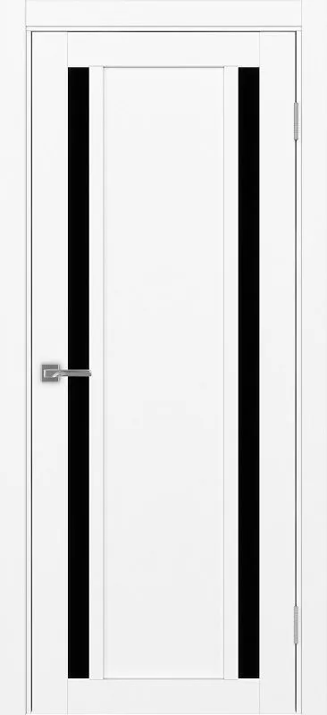 Двери в интерьере - Дверь Эко 522.212 белый снежный, lacobel черный