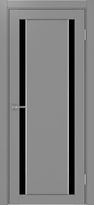 Двери в интерьере - Дверь Эко 522.212 АПП серый молдинг SC, lacobel черный