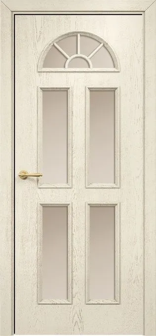 Двери в интерьере - Дверь Оникс Бостон эмаль слоновая кость с патиной, сатинат бронза