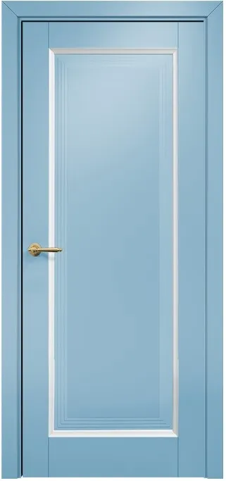 Двери в интерьере - Дверь Оникс Тоскана 1 эмаль голубая/белая, глухая
