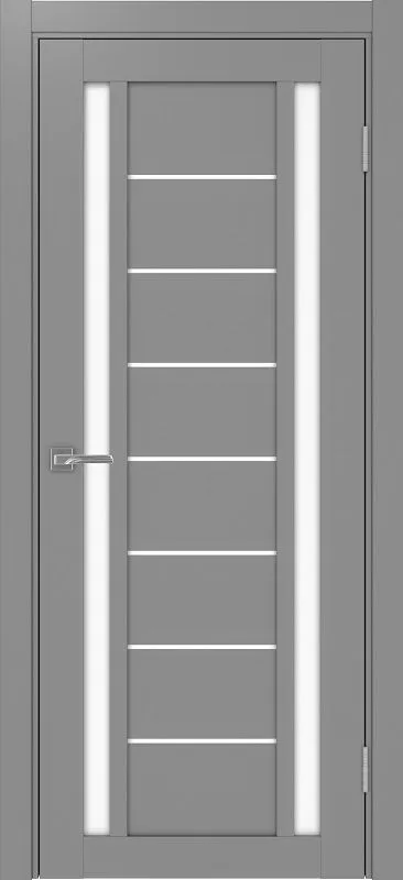 Двери в интерьере - Дверь Эко 558.212 серый, lacobel белый