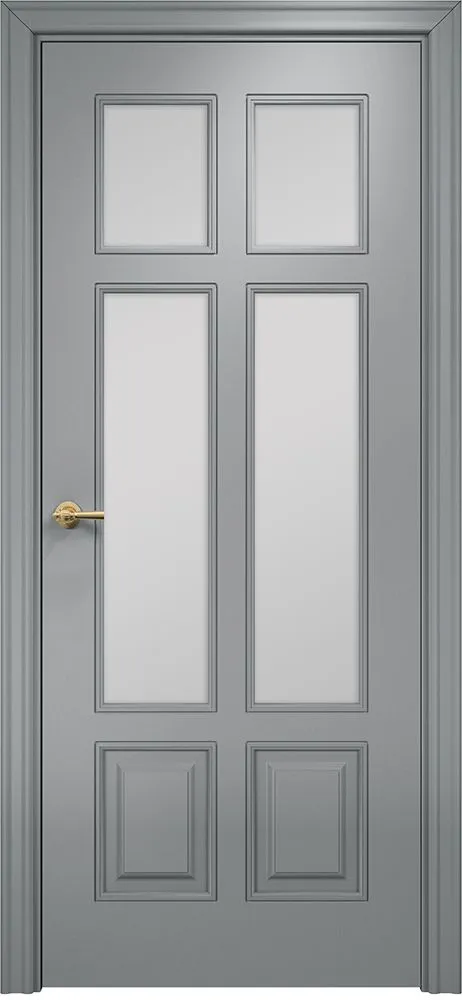 Двери в интерьере - Дверь Оникс Гранд фрезерованная эмаль RAL 7040 по МДФ, сатинат