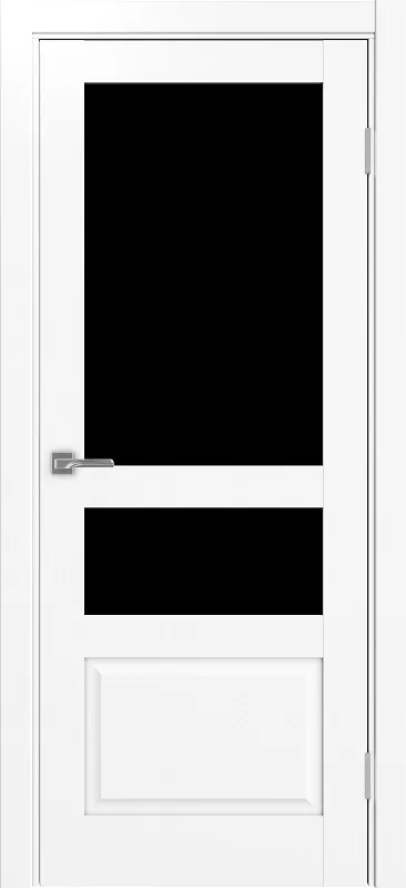 Двери в интерьере - Дверь Эко 631.221 ОФ3 белый снежный, lacobel черный
